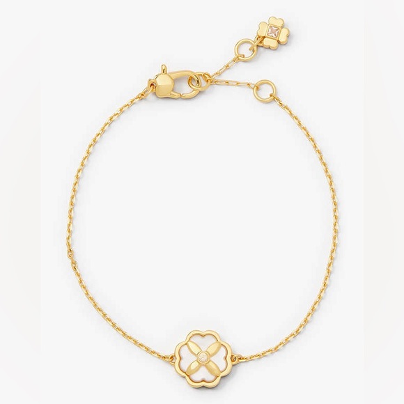 kate spade Jewelry - NWT Kate Spade Heritage Bloom Bracelet Gold-Tone Cubic Zirconia, Mother-of-Pearl
